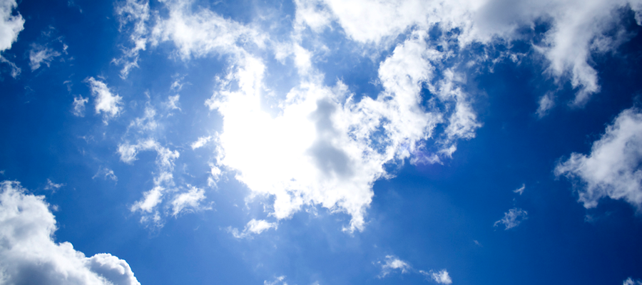 blue sky and clouds